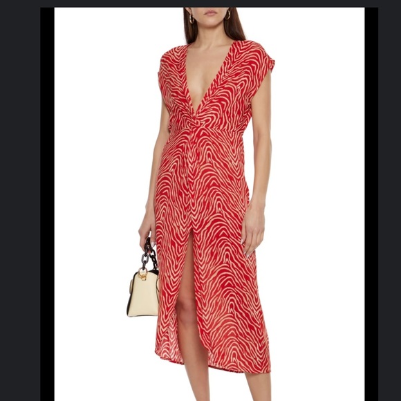 VIX Paula Hermanny Celina Zebra Print Caftan Coverup - Picture 2 of 3